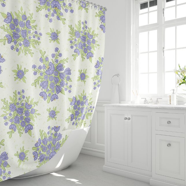 Rideaux De Douche Boho botanique à motifs floraux (Créateur téléchargé)