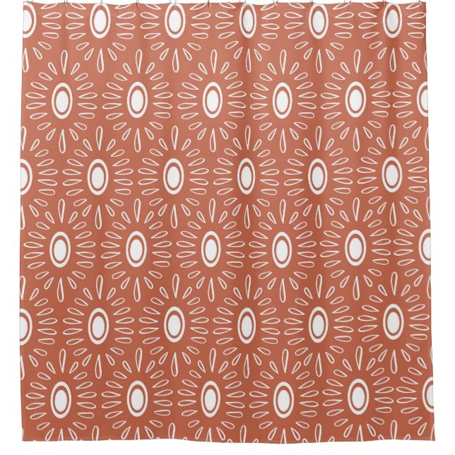 Rideaux De Douche Boho Chic Flowers : Conception Moderne Sans Couleu (Devant)
