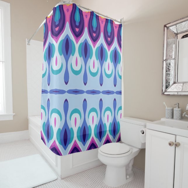 Rideaux De Douche Boho coloré 39 (En situation)