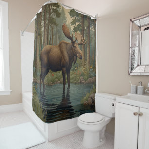 Rideaux De Douche Boho rustique boho forêt cabine