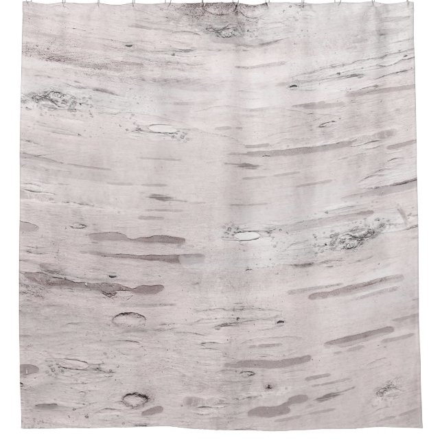 Rideaux De Douche Bois d'Arbre Bouleau Blanc Grange Rustique (Devant)
