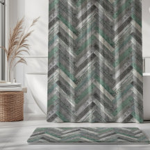 Bois Rustique Chevron Vert Menthe Gris
