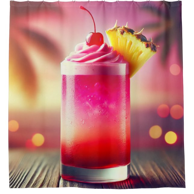 Rideaux De Douche Boisson cerise d'ananas (Devant)