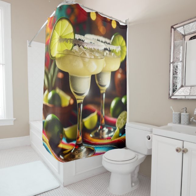 Rideaux De Douche Boisson Margaritas (En situation)