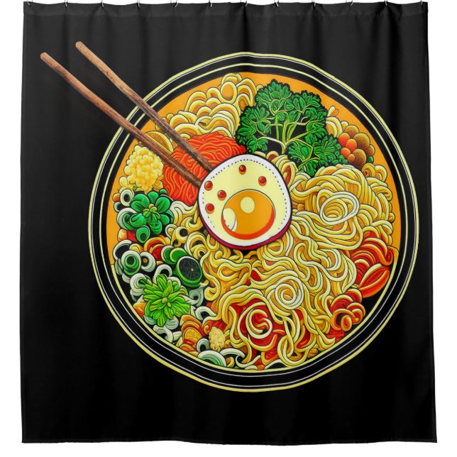 Rideaux De Douche Bol de nouilles Ramen (Devant)