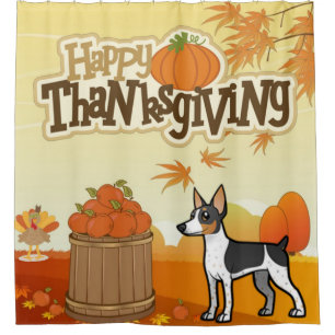 Rideaux De Douche Bon thanksgiving Rat Terrier