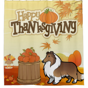 Rideaux De Douche Bon thanksgiving Rough Collie