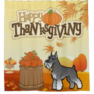 Rideaux De Douche Bon thanksgiving Schnauzer
