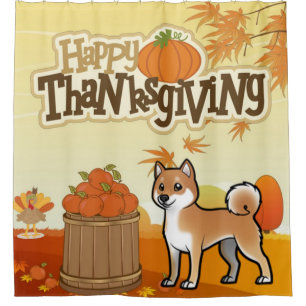 Rideaux De Douche Bon thanksgiving Shiba Inu