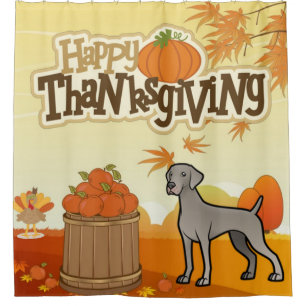 Rideaux De Douche Bon thanksgiving Weimaraner