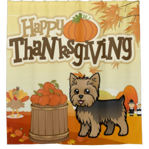Rideaux De Douche Bon thanksgiving Yorkie