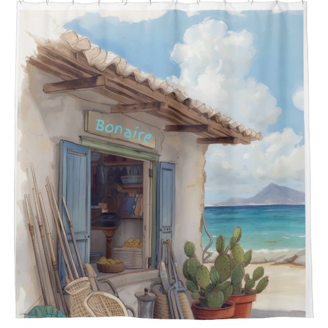 Rideaux De Douche Bonaire cabane à poissons (Devant)