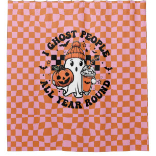 Rideaux De Douche Bonbons d'Halloween Fantôme Mignon Drôle