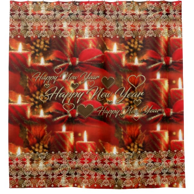 Rideaux De Douche Bonne année (Devant)