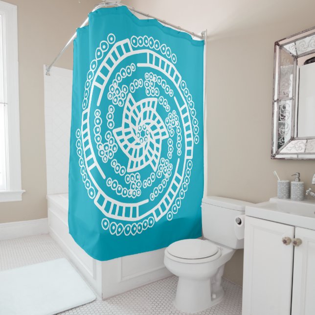 Rideaux De Douche Bonne spirale et points (En situation)