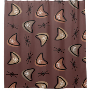 Rideaux De Douche Boomerangs atomique Starbursts Dark Academia