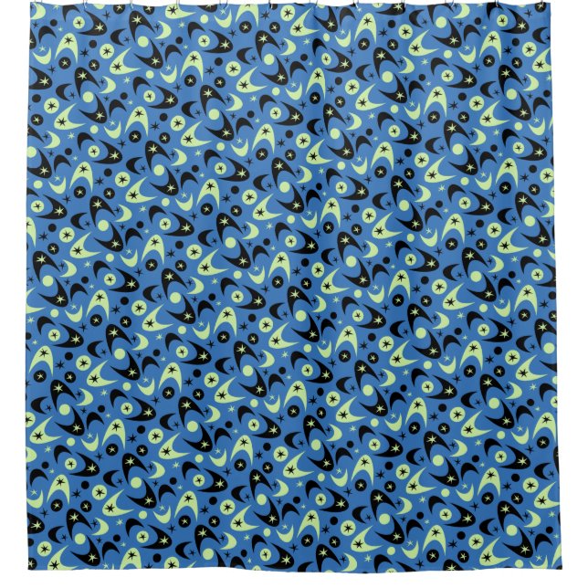 Rideaux De Douche Boomerangs rétro (Devant)