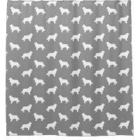Bordure Collie Silhouettes Motif Gris