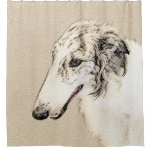 Rideaux De Douche Borzoi (Argent Brindle) Peinture Chien Art origina