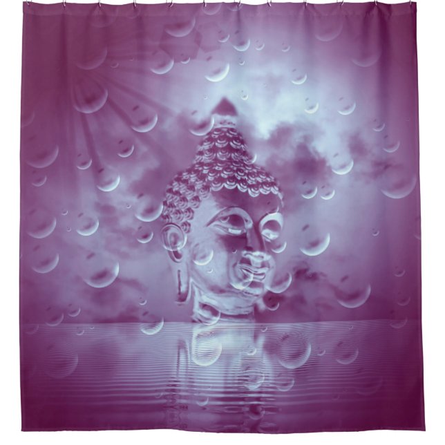 Rideaux De Douche bouddha en violet (Devant)