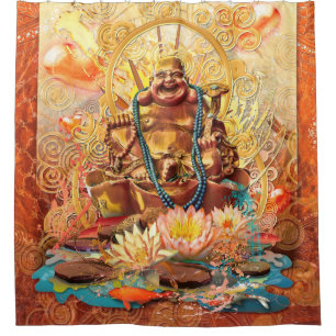 RIDEAUX DE DOUCHE BOUDDHA L'ÉCLAIRÉ