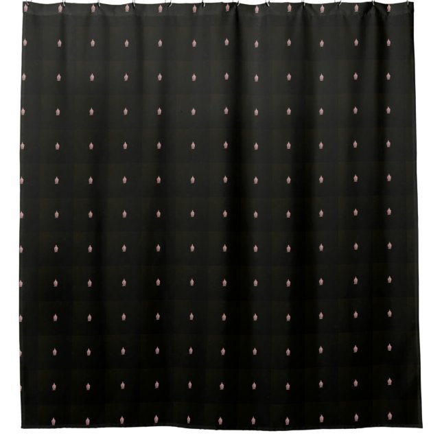 Rideaux De Douche bouddha lilas en noir (Devant)