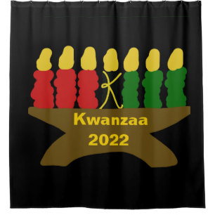 Rideaux De Douche Bougies Kwanzaa