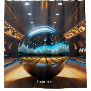 Rideaux De Douche Boule en verre de Bowling mignonne Imaginaire