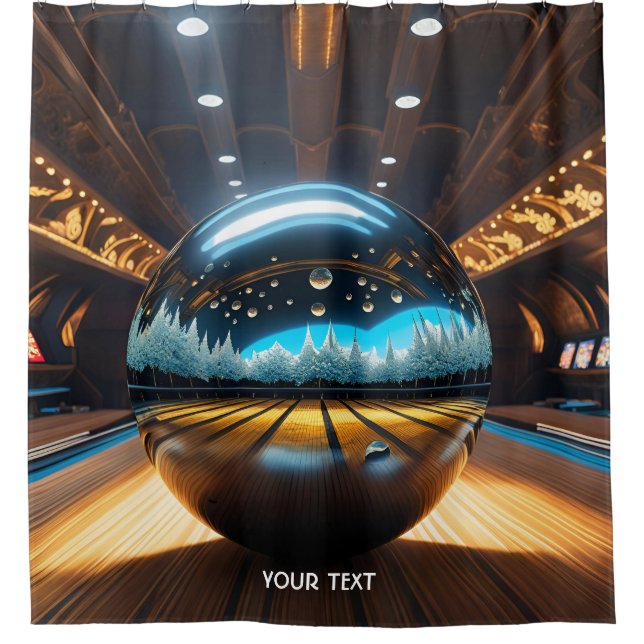 Rideaux De Douche Boule en verre de Bowling mignonne Imaginaire (Devant)