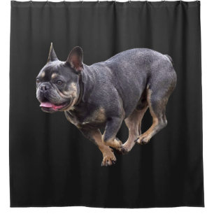 Rideaux De Douche Bouledogue français en course