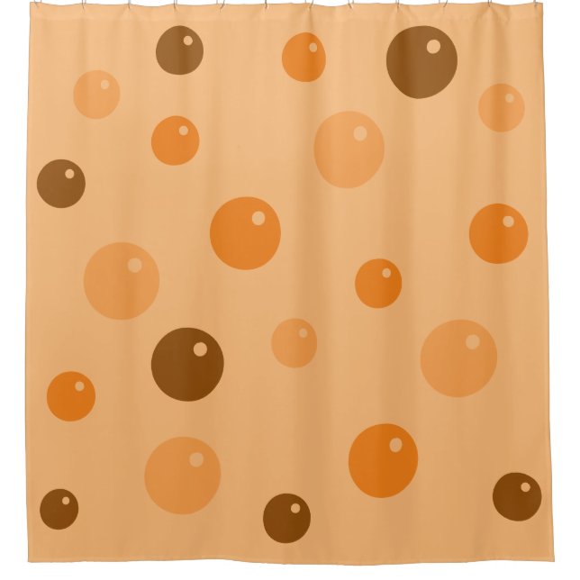 Rideaux De Douche Boules orange savon graphique sur n'importe quelle (Devant)