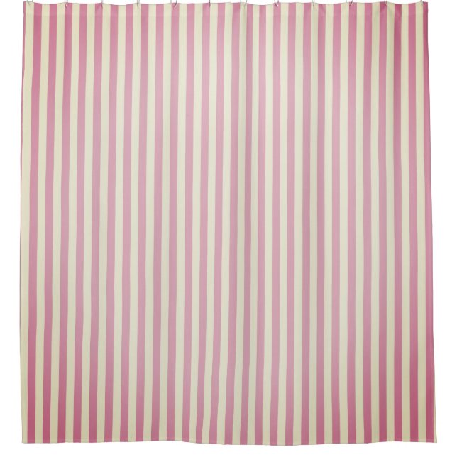 Rideaux De Douche Boutique Stripes Rose / Lustres - (Devant)