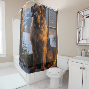 Rideaux De Douche Bouvier des Flandres avec les illuminations de Noë