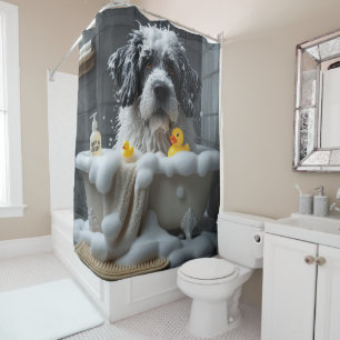 Rideaux De Douche Bouvier Des Flandres Déguenillé Endormi Mignon Drô