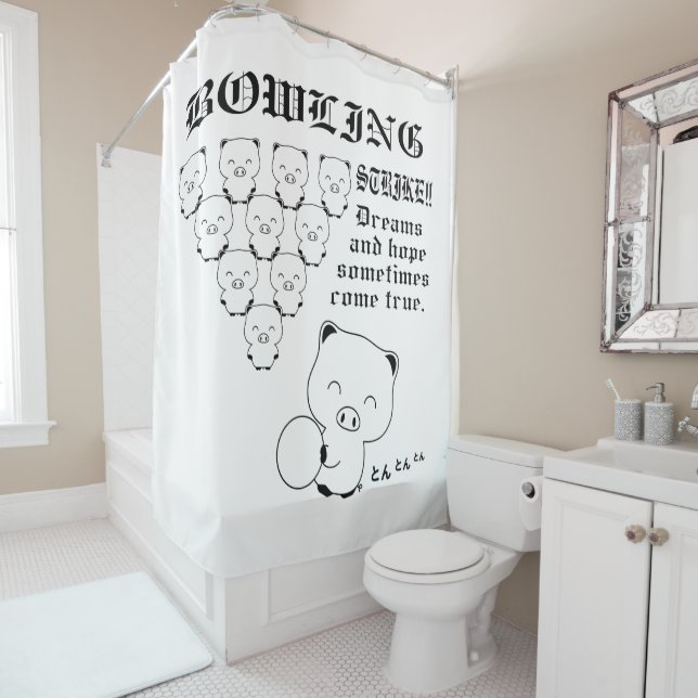Rideaux De Douche Bowling (En situation)