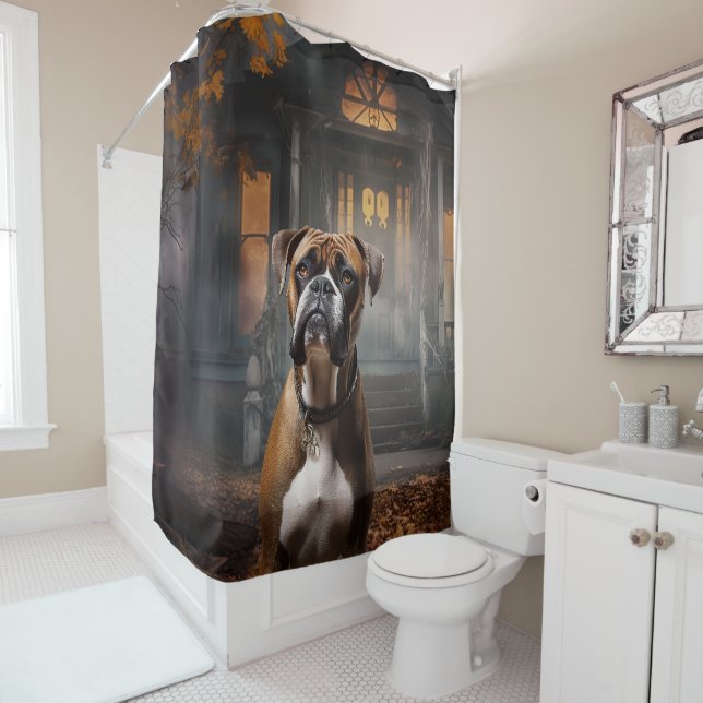 Rideaux De Douche Boxer Halloween Épouvantable (En situation)