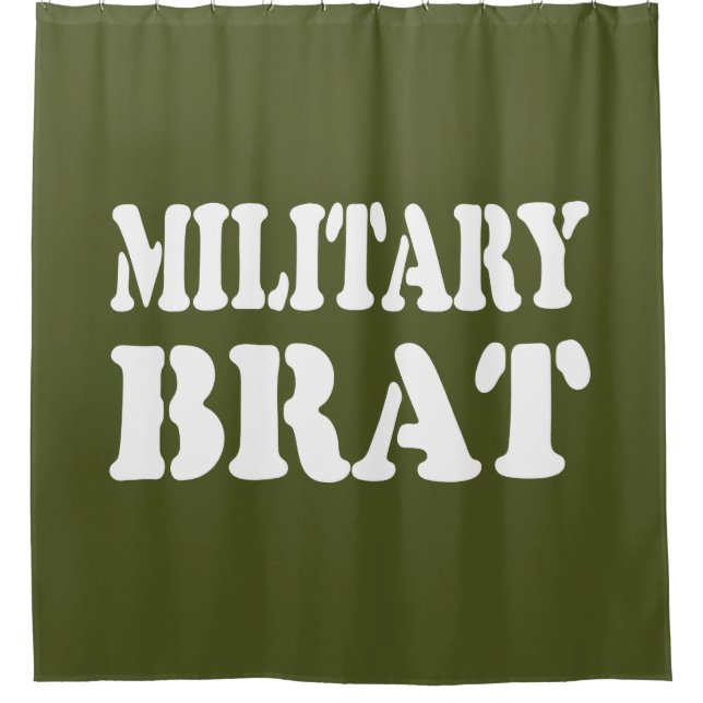 RIDEAUX DE DOUCHE BRAT MILITAIRE (Devant)