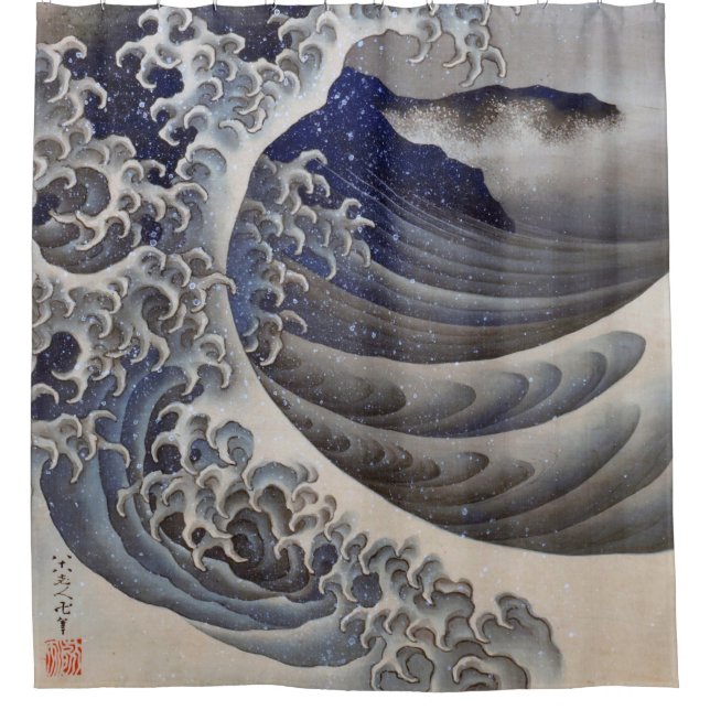 Rideaux De Douche Breaking Waves, Hokusai (Devant)