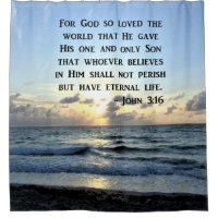 BRIGHT BLUE JOHN 3:16 OCEAN PHOTO DESIGN