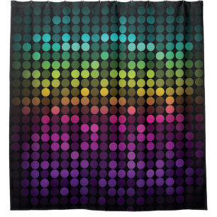 Rideaux De Douche Bright Multicolor Vintage Art Abstrait