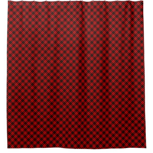Rideaux De Douche Brodie tartan rouge noir plaid (Devant)