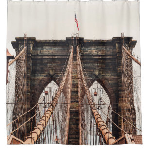 Rideaux De Douche Brooklyn Bridge en New Yorkabstract, amérique, ame