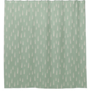 Rideaux De Douche Brosse Moderne Aléatoire, Beige, Vert Sage