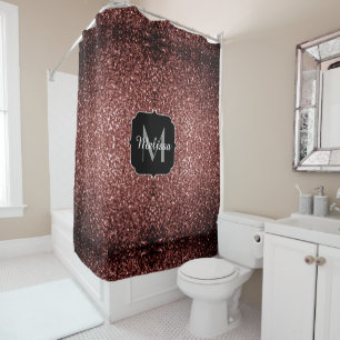 Rideaux De Douche Brown Rouge faux Parties scintillant scintille Mon