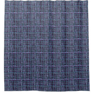 Rideaux De Douche Brûlure bleue tissée à l'aspect réaliste