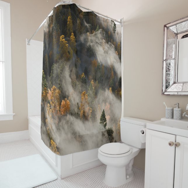 Rideaux De Douche Brume matinale (En situation)