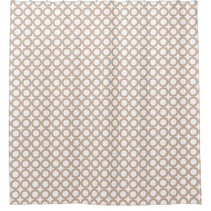 Rideaux De Douche Brun élégant brillant de Latte de cercles sur