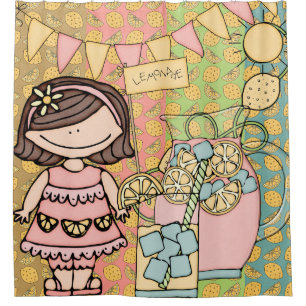 Rideaux De Douche Brune Girl Lemonade Stand