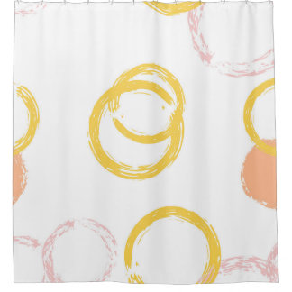 Rideaux De Douche Brush Circle. Vintage Motif sans couture. D coloré