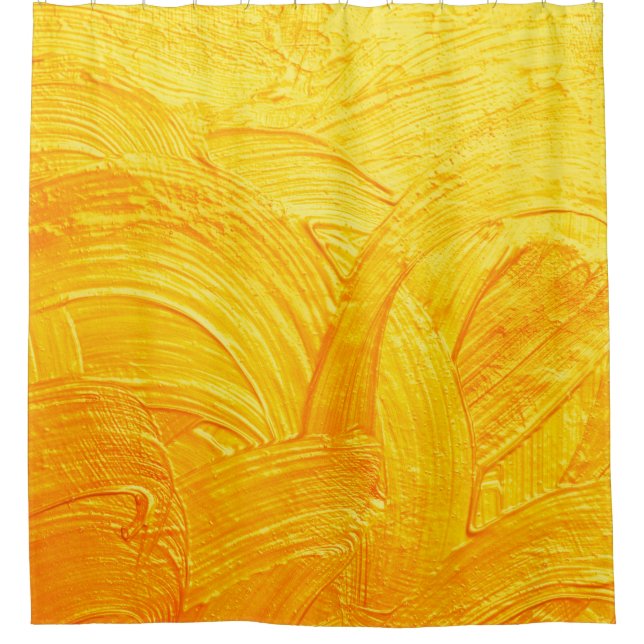 Rideaux De Douche Brush strokes and curves gold abstract background (Devant)